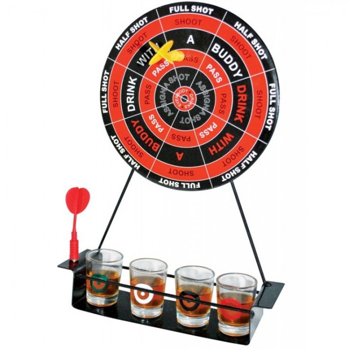 Tokuniku Crystal Clear Glass Mini Darts Shot Set Game