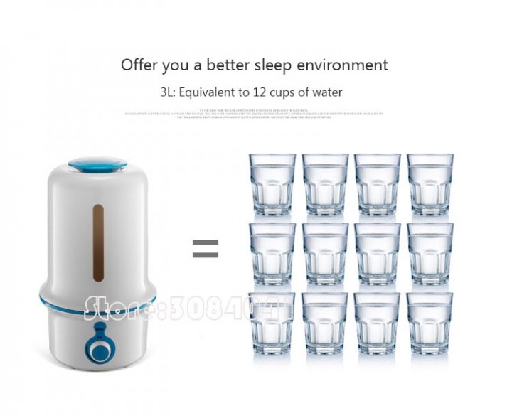 Tokuniku X12 Large Capacity Air Humidifier Purified Version LED Night 3L