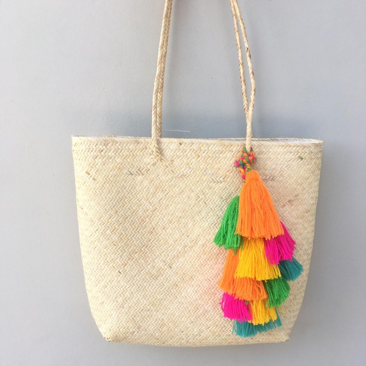 Decocraft Bali - Tas Rotan Gandul Small Tali anyam tasel