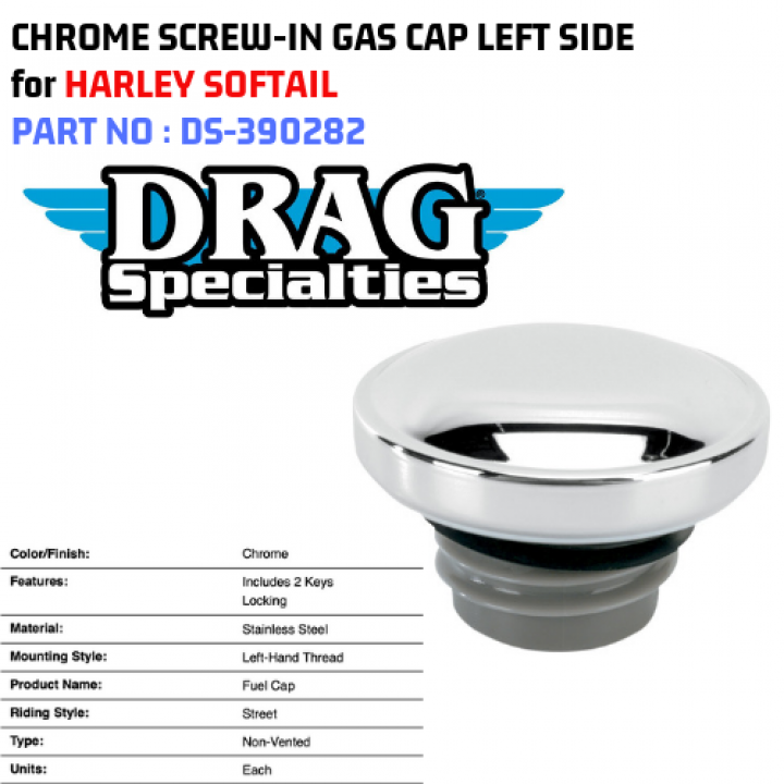 CAP LEFT SIDE FOR HARLEY SOFTAIL DS-390282