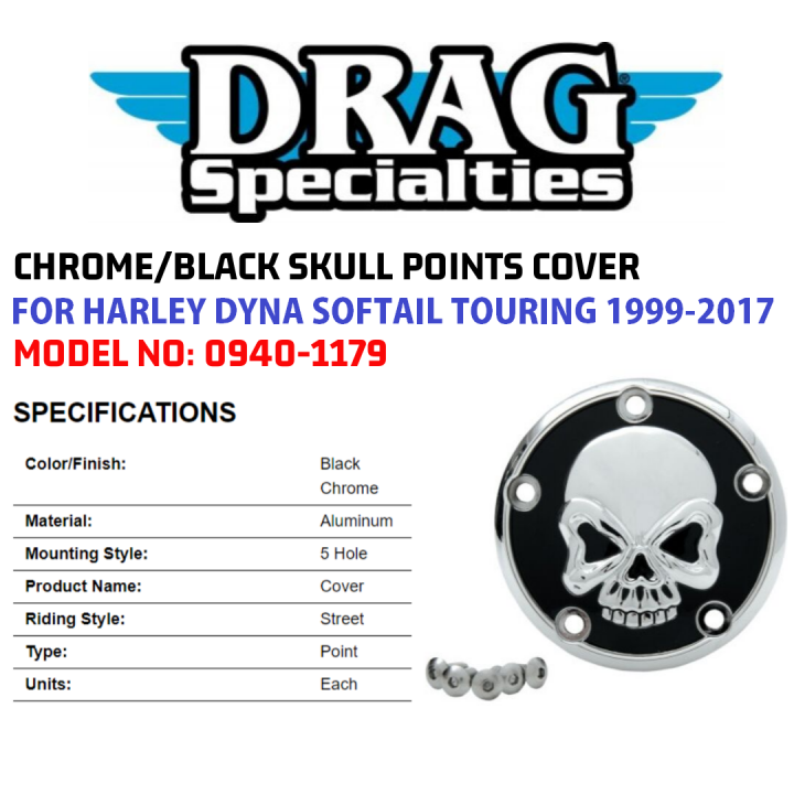 Drag Specialties Gold Live to Ride Points Cover for 1999-2017 Harley Twin Cam