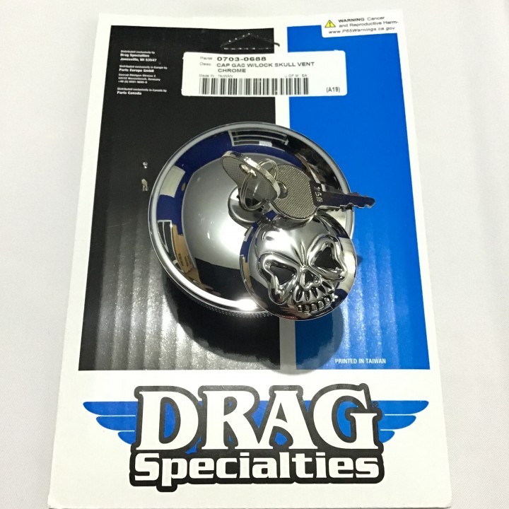 LOCKING SKULL GAS CAP FOR HARLEY PART 