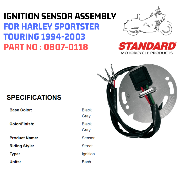 Jack 13 motor STANDARD MOTORCYCLE PRODUCTS IGNITION SENSOR ASSEMBLY