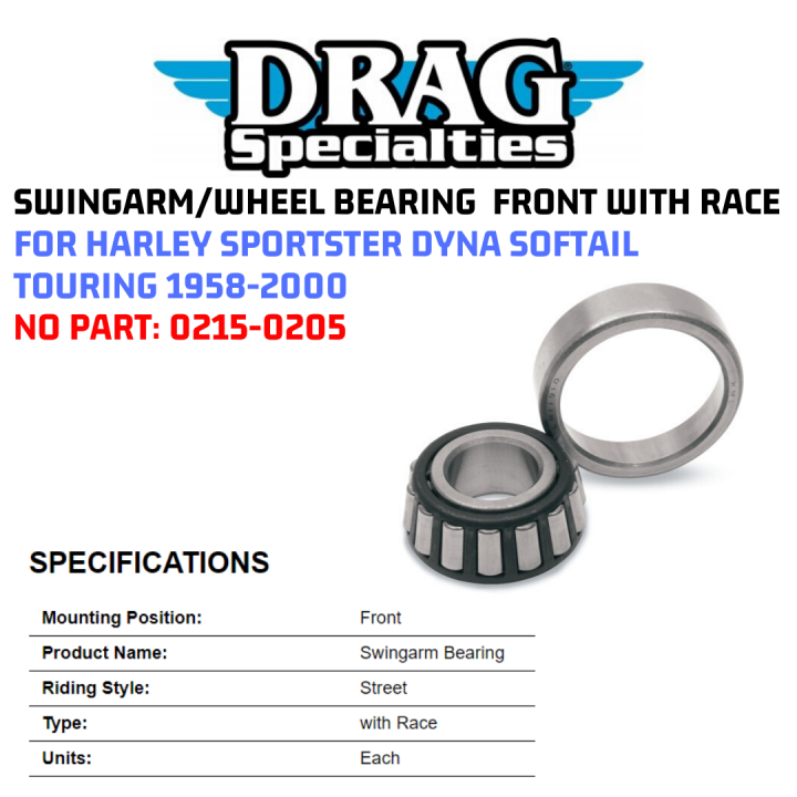 Jack 13 motor DRAG SPECIALTIES SWINGARM/WHEEL BEARING FRONT WITH RACE