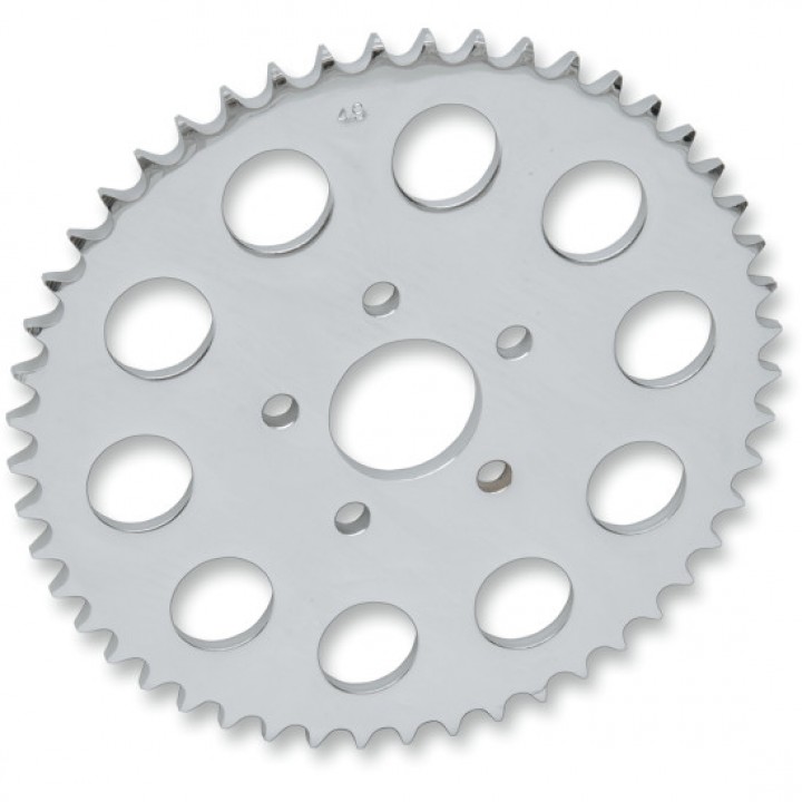 Twin Power 48 Tooth Chrome Plated .500 Offset Rear Sprocket for Harley Davidson