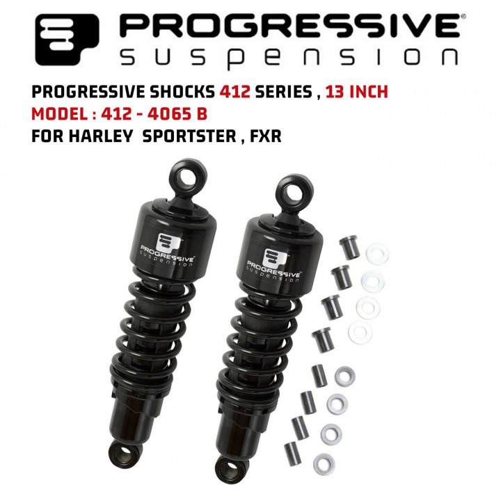 プログレッシブ 13インチ 412-4065 サスペンション Amazon.com: Progressive Suspension 412-4065B Black Anodized