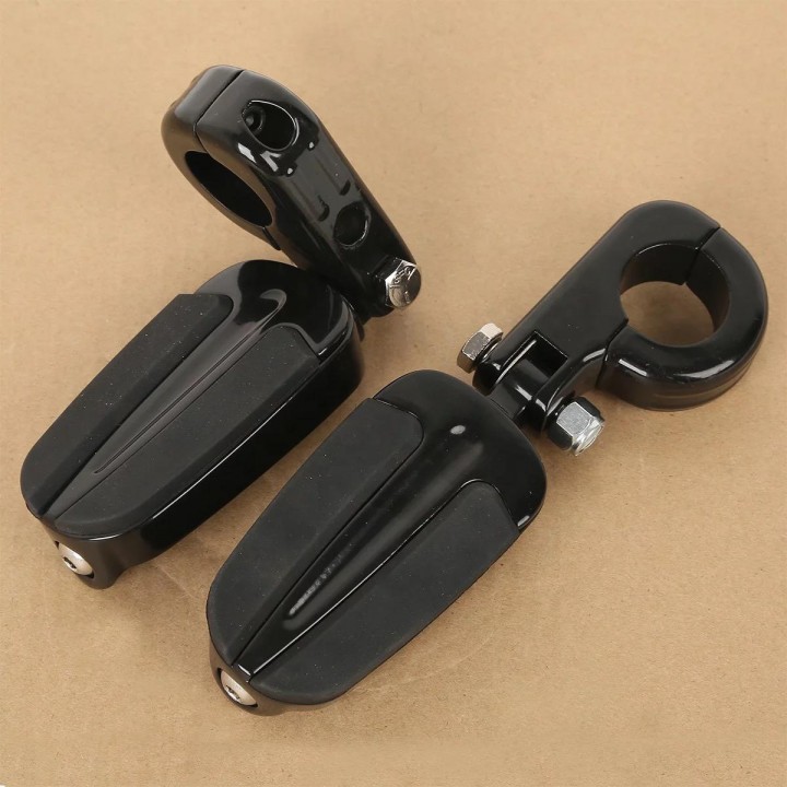 Budung Cycles 1.25 INCH HARLEY CRASH BAR FOOT REST BLACK PART NO