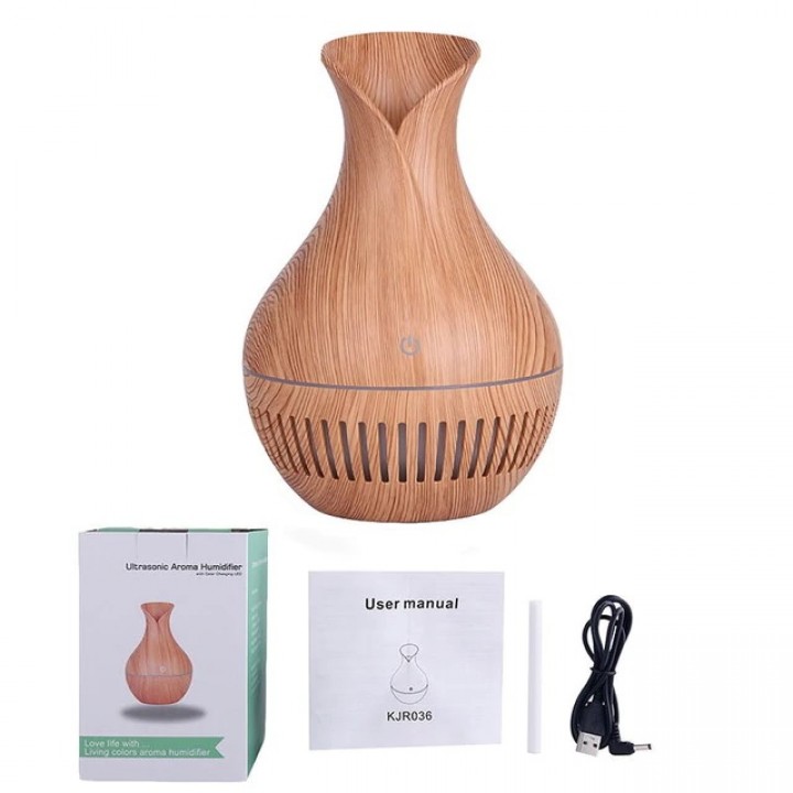 Tokuniku H51 Wooden Humidifier Aroma Diffuser 7 Color LED 150ML