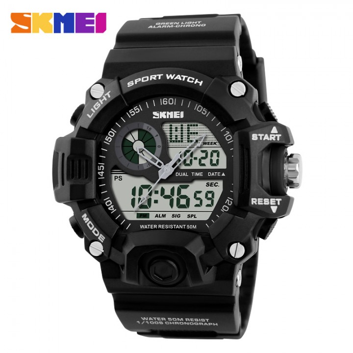SKMEI OFFICIAL STORE Jam Tangan Pria Digital SKMEI 1029 Black Water