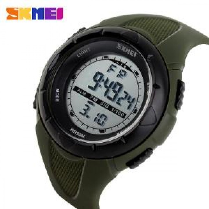 SKMEI OFFICIAL STORE Jam Tangan Wanita Digital SKMEI 1074 Army Green