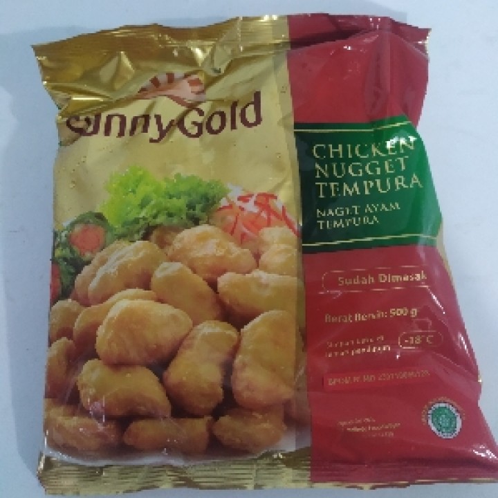 Frozzie Frozen Food Sunny Gold Chicken Nuget Tempura 500 G