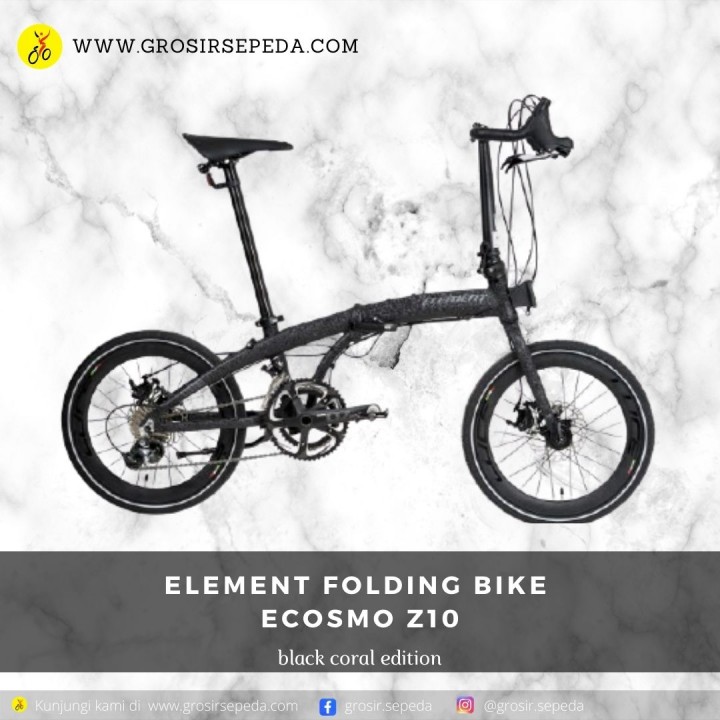ELEMENT FOLDING BIKE ECOSMO Z10 BLACK CORAL EDITION