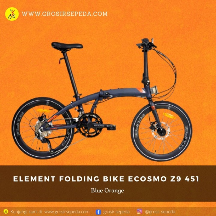 ELEMENT FOLDING BIKE ECOSMO Z9 451 BLUE ORANGE