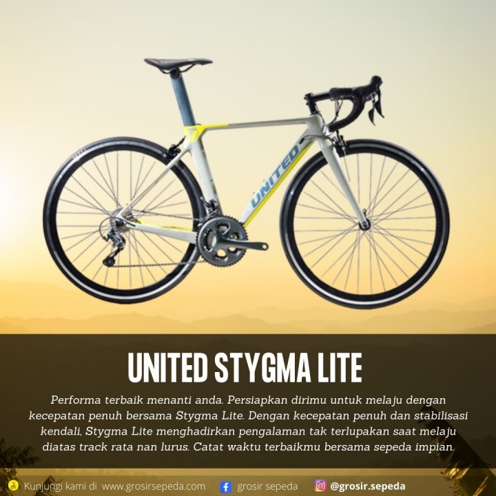 GROSIRSEPEDA.com - UNITED STYGMA LITE PUTIH