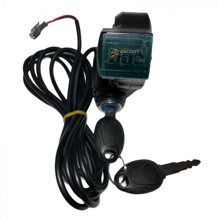 GB Escoot Voltmeter Display with Key Ignition ON/OFF for Electric scooter