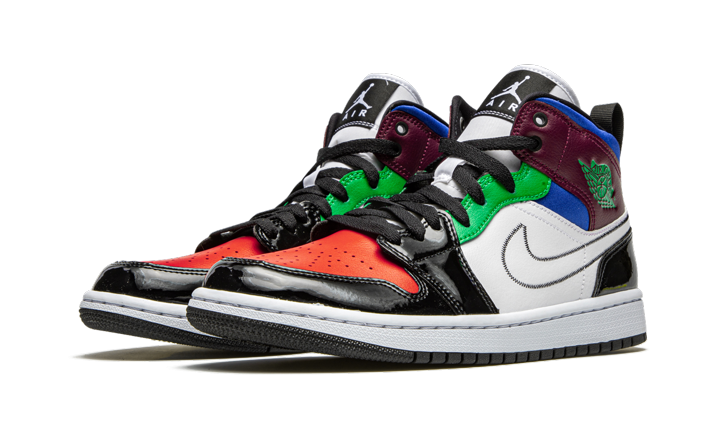 air jordan 1 mid white multicolor