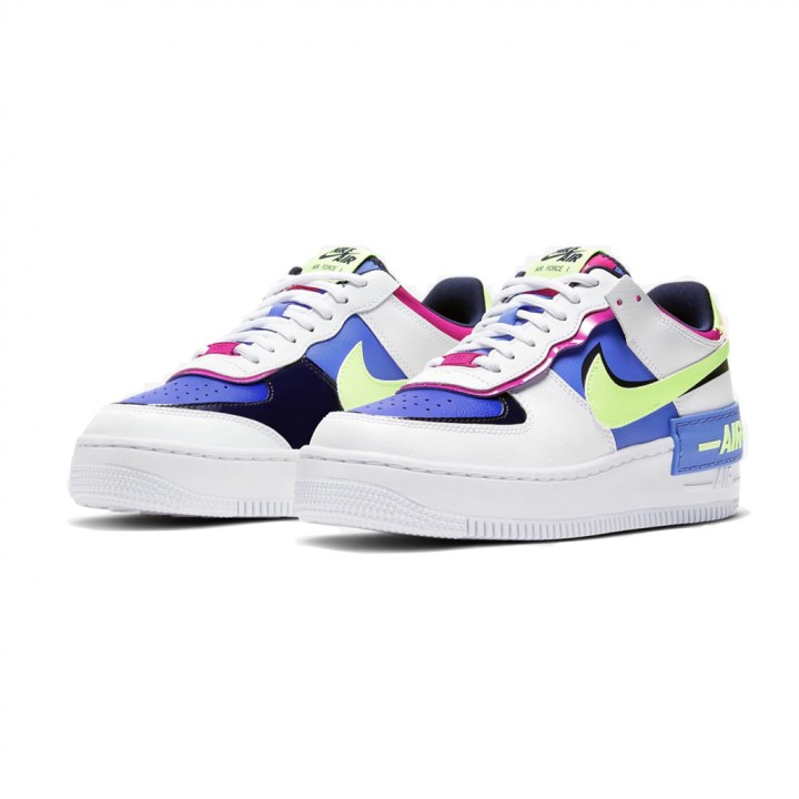 nike air force 1 shadow with white barely volt & sapphire