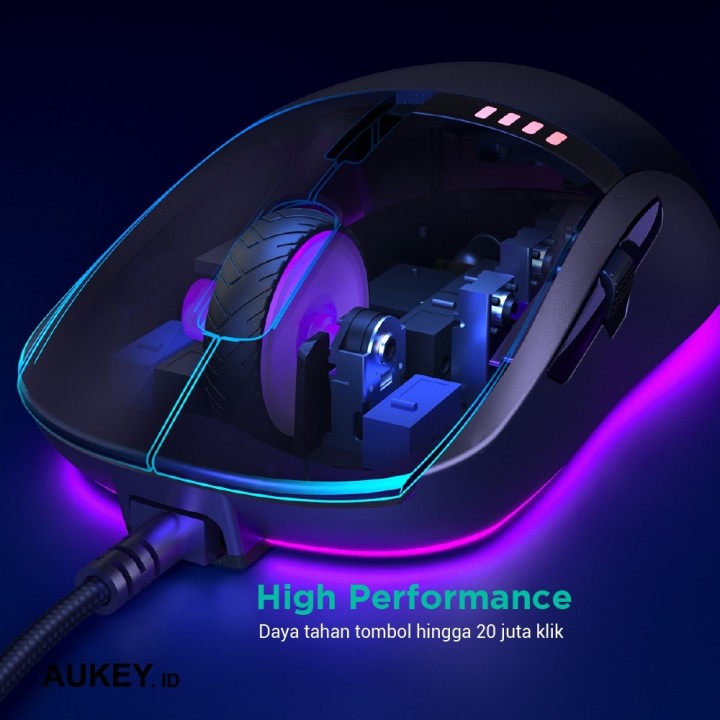 Tokuniku AUKEY GMF4 KNIGHT Series RGB Wired Gaming Mouse with