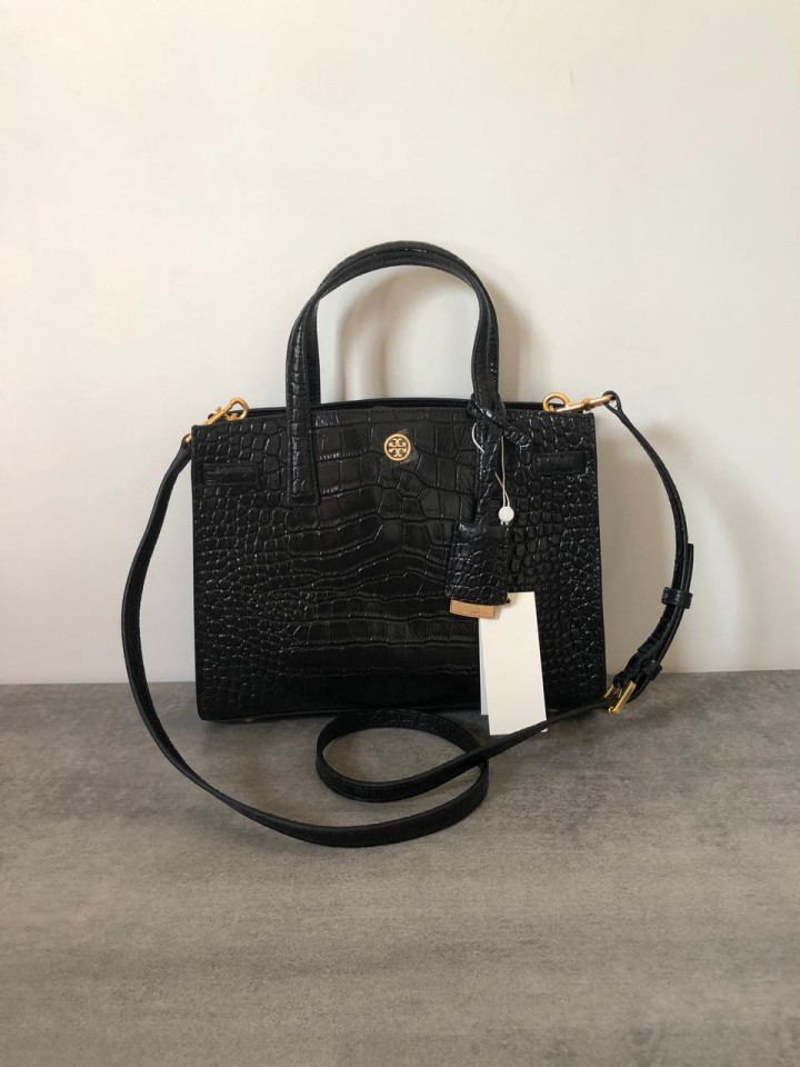 Branded Outlet TORY BURCH WALKER EMBOSSED SMALL SATCHEL