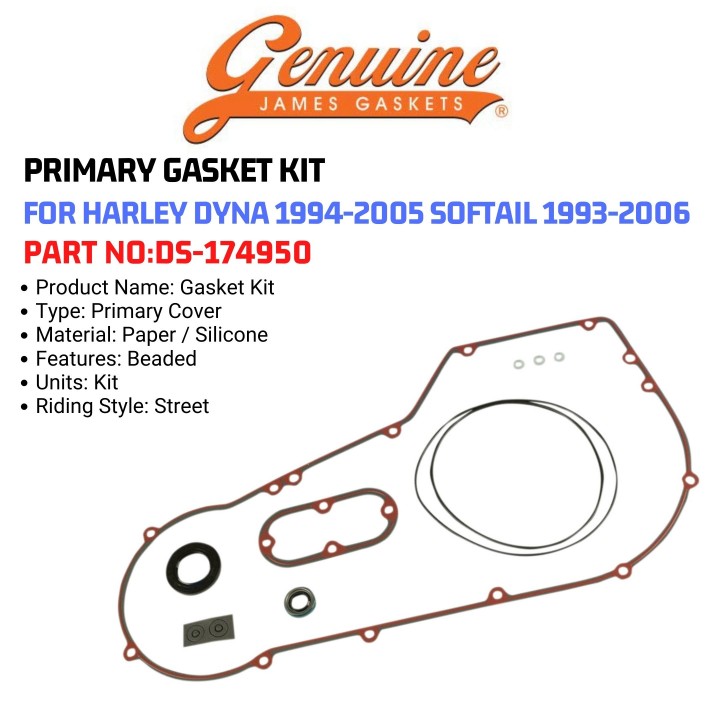 Jack 13 motor GENUINE JAMES PRIMARY GASKET KIT FOR HARLEY DYNA 9405