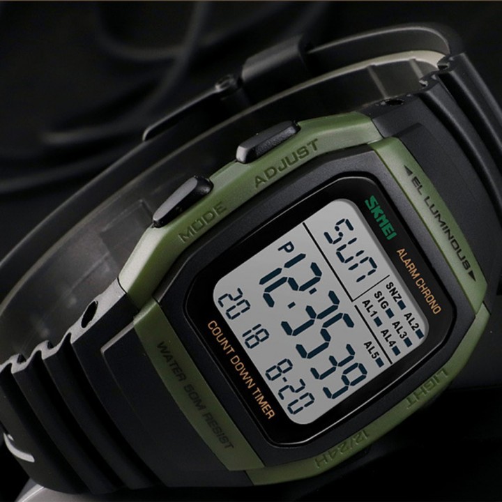 SKMEI OFFICIAL STORE - Jam Tangan Pria Digital SKMEI 1278 ARMYGREEN ...