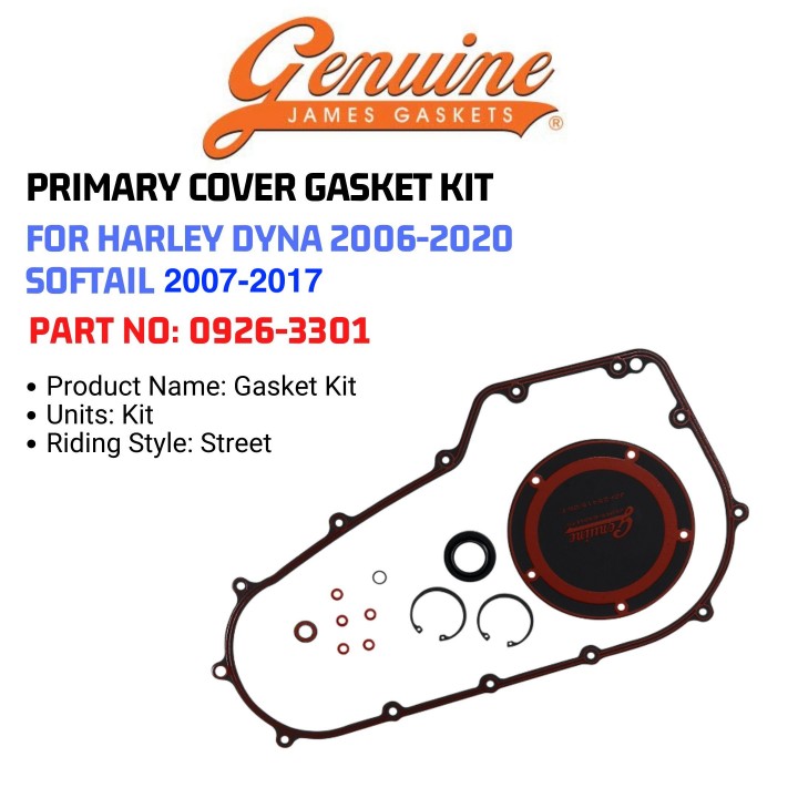 Jack 13 motor GENUINE JAMES GASKET PRIMARY GASKET KIT COVER FOR