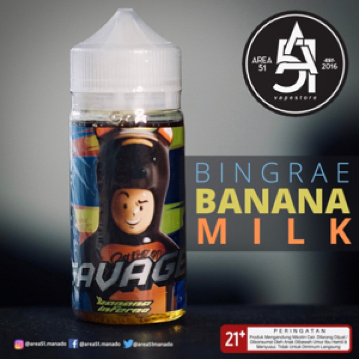 Area51 Vapestore Manado SAVAGE BANANA INFERNO BINGGRAE BANANA MILK