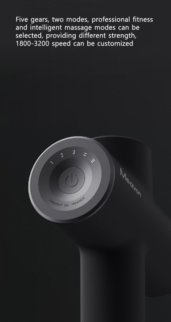 Tokuniku MEAVON Alat Pijat Dual Mode Electric Fascia Gun Massager MVFG0308