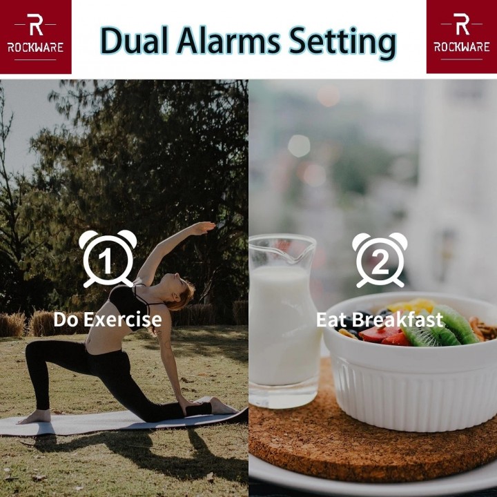 Tokuniku ROCKWARE RWEN8831 Jam Meja Proyektor FM Dual Alarm