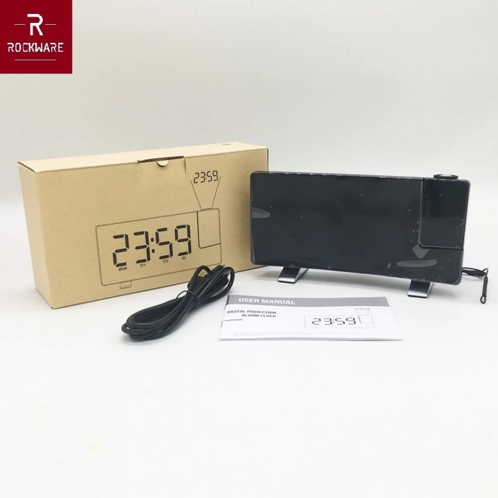 Tokuniku ROCKWARE RWEN8831 Jam Meja Proyektor FM Dual Alarm