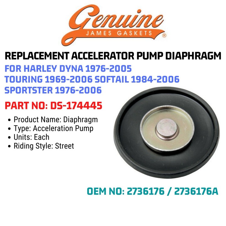 Budung Cycles GENUINE JAMES GASKETS REPLACEMENT ACCELERATOR PUMP