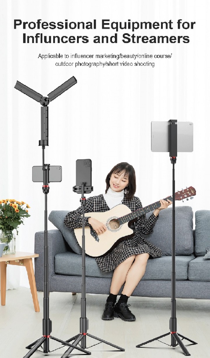 Tokuniku SEAJIC OTHAB203B Tripod Tongsis Selfie Stick Handheld