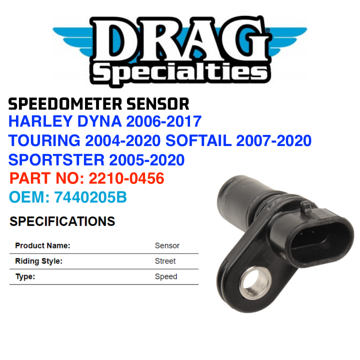 Budung Cycles DRAG SPECIALTIES SPEEDOMETER SENSOR HARLEY DYNA 20062017 TOURING 20042020