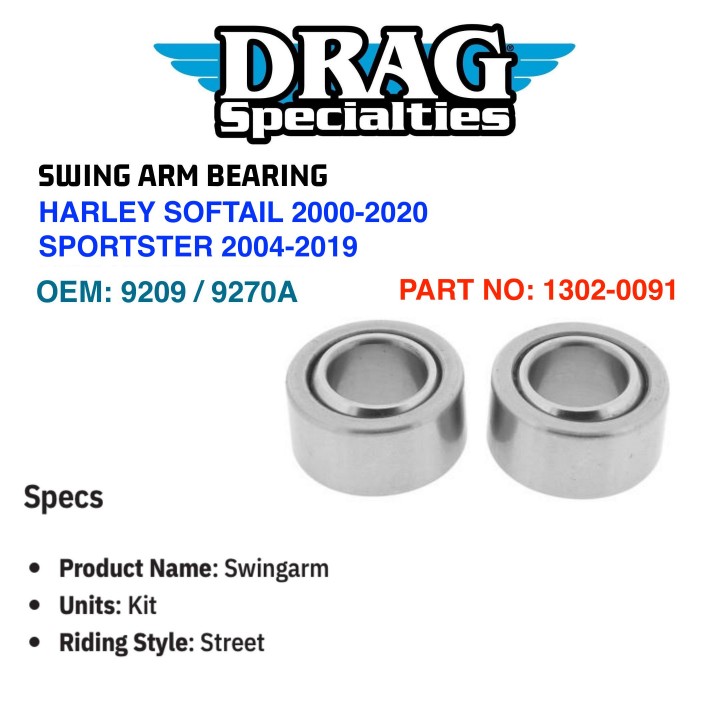 Jack 13 motor DRAG SPECIALTIES SWING ARM BEARING HARLEY SOFTAIL 0020