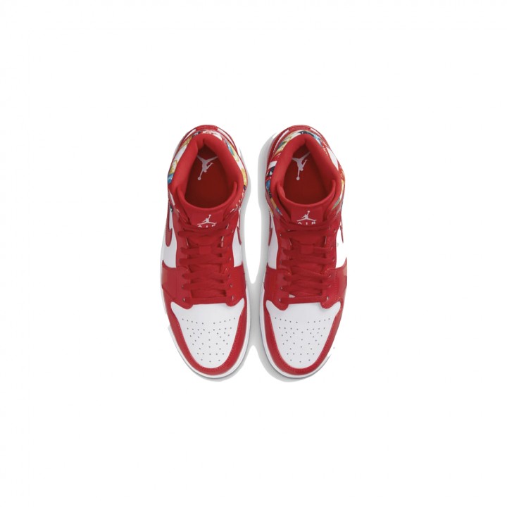 HYPEBEASTYLE - AIR JORDAN 1 MID SE BARCELONA SWEATER RED PATENT