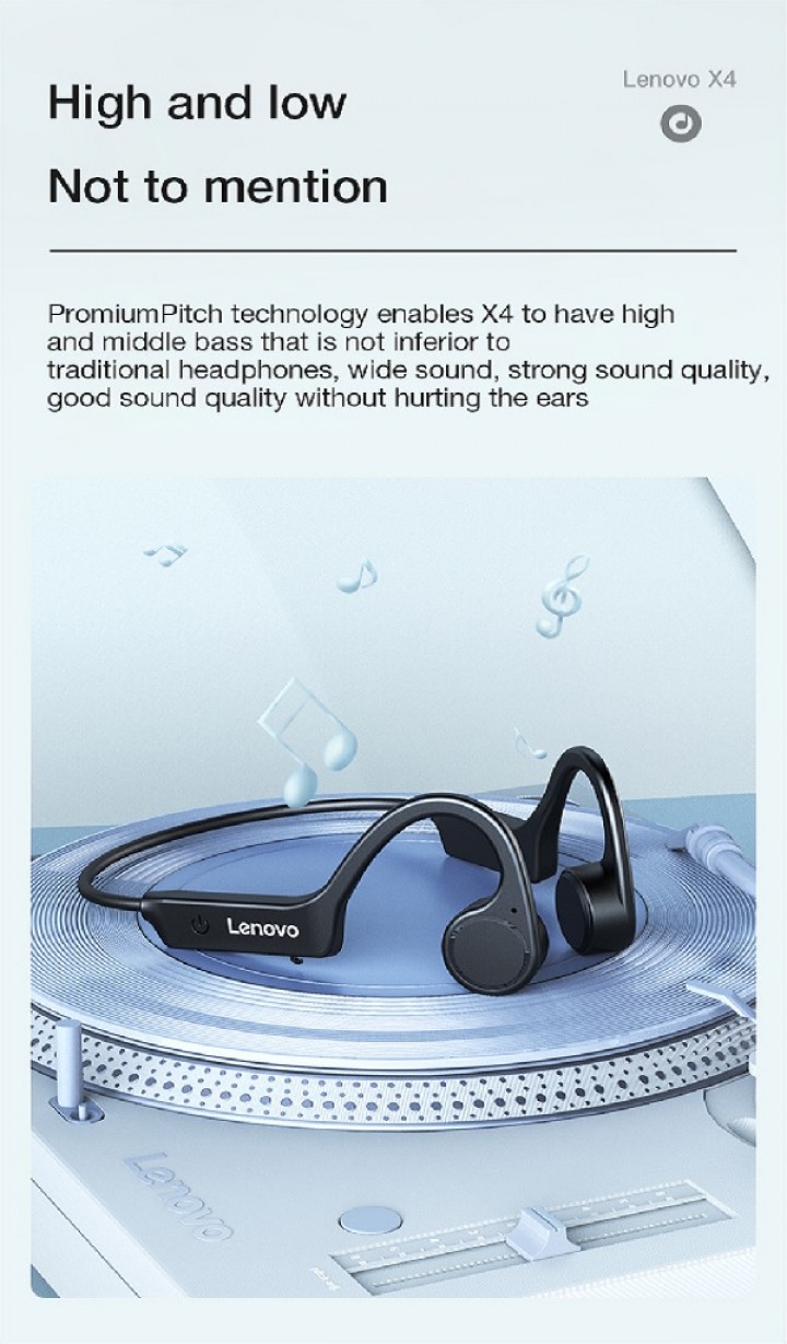 Tokuniku LENOVO ThinkPlus X4 Bone Conduction Bluetooth 5.0 Earphone