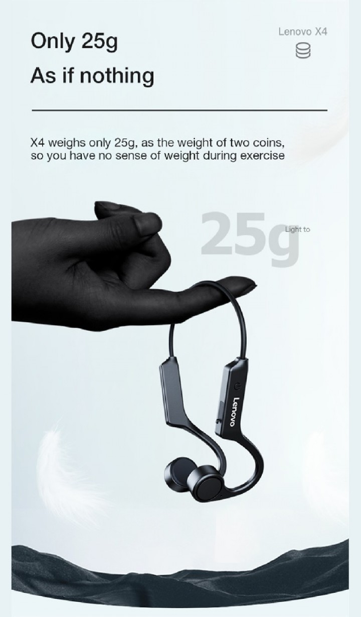 Tokuniku LENOVO ThinkPlus X4 Bone Conduction Bluetooth 5.0 Earphone