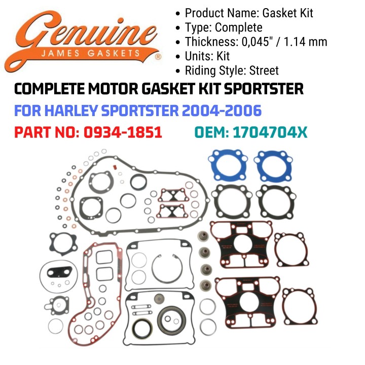 Jack 13 motor GENUINE JAMES GASKETS COMPLETE MOTOR GASKET KIT