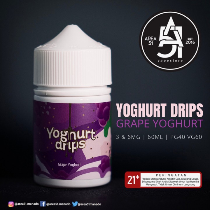 Area51 Vapestore Manado MOVE JUICE YOGHURT DRIPS V3 (GRAPE YOGHURT