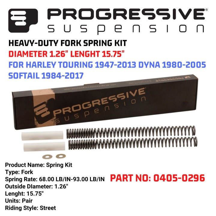 Jack 13 motor PROGRESSIVE SUSPENSION HEAVYDUTY FORK SPRING KIT