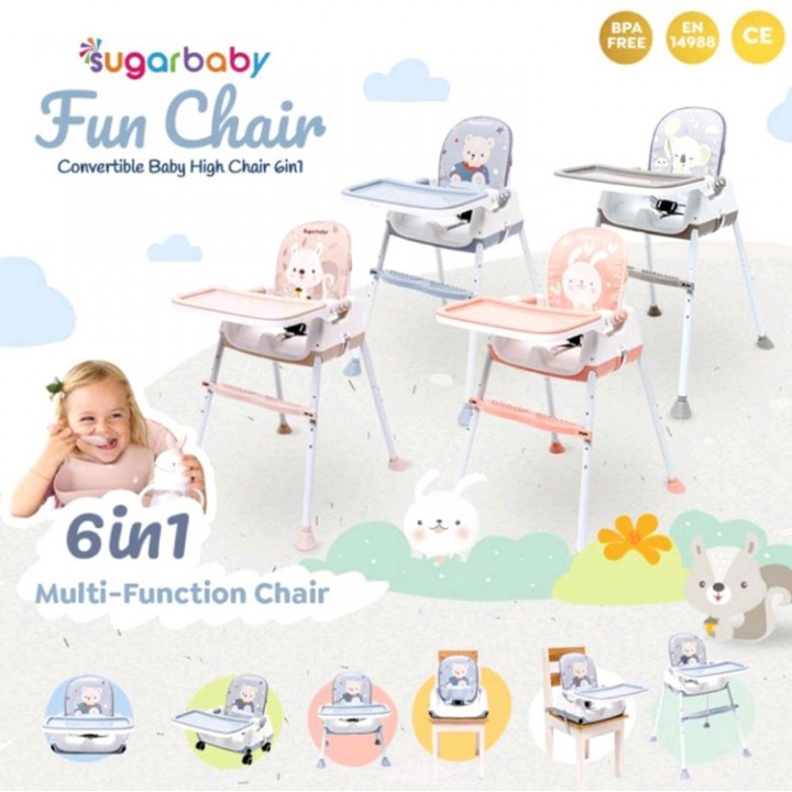 Anakkin Baby Store Sugar Baby Fun Chair High Chair Kursi Makan 6in1