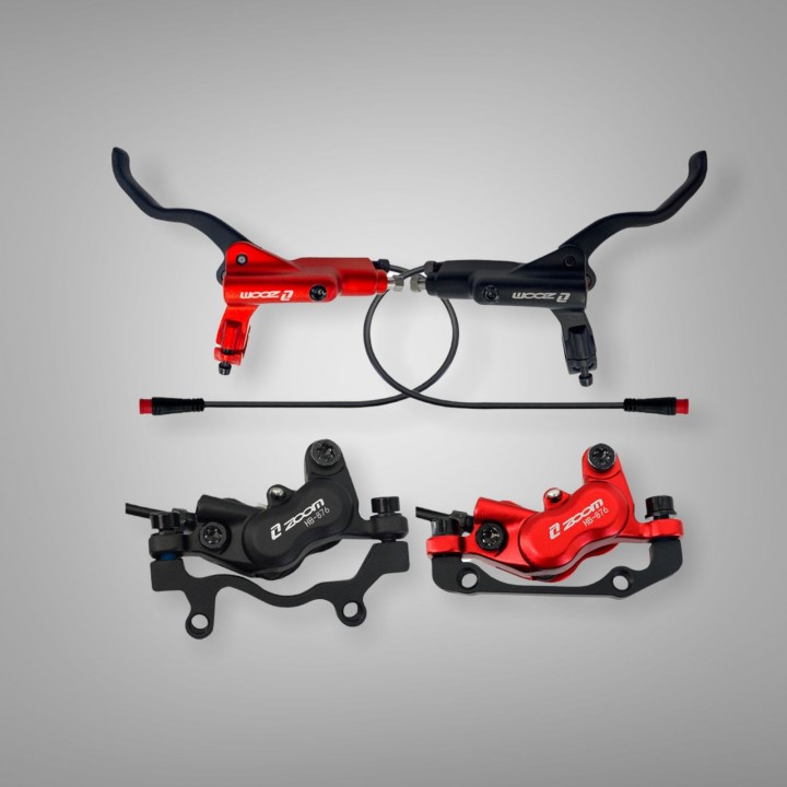 GB Escoot Zoom Hydraulic Brake HB876E Four Piston with Brake Sensor