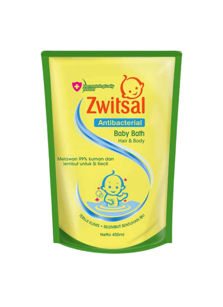 Mekar Mart ZWITSAL BABY BATH HAIR BODY R.450ML/ANTIBACTERIAL