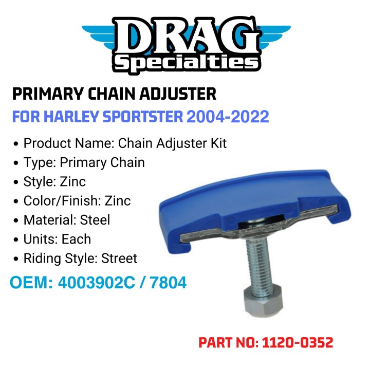 Primary Chain Adjuster, Shoe Pad Retainer For Harley-Davidson Sportster