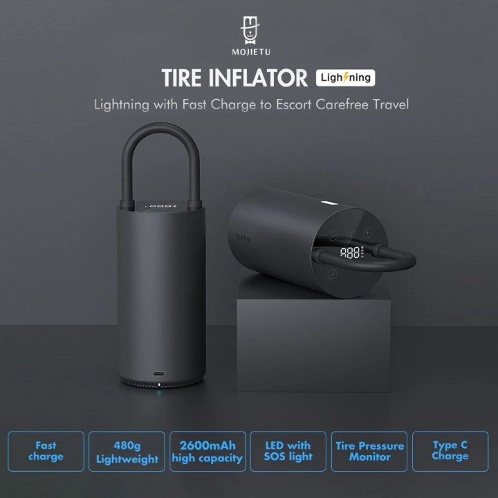 Tokuniku MOJIETU Cordless Speed Air Pump Kompressor Angin Portabel
