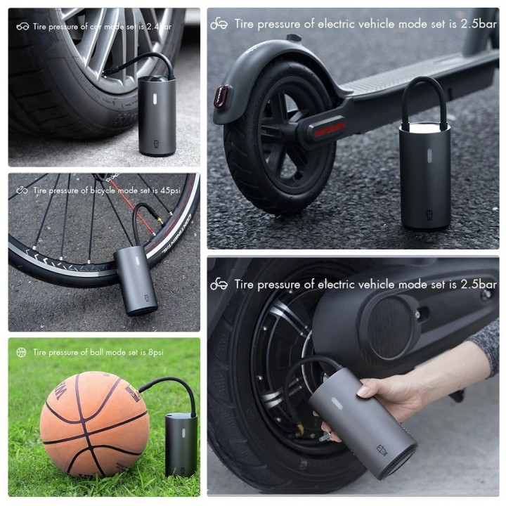 Tokuniku MOJIETU Cordless Speed Air Pump Kompressor Angin Portabel