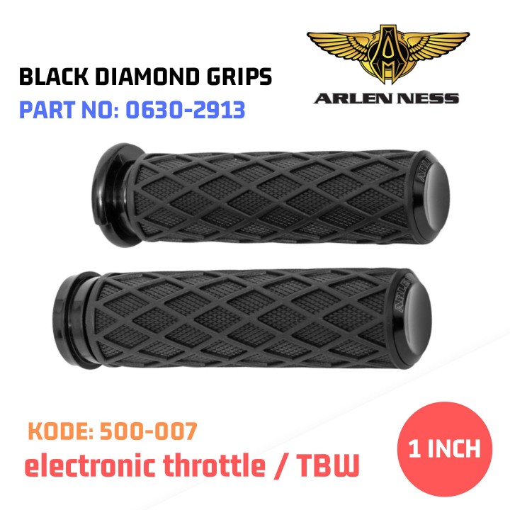 Jack 13 motor ARLEN NESS BLACK DIAMOND GRIPS 1 INCH ELECTRONIC