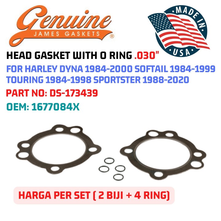 Jack 13 motor GENUINE JAMES GASKET HEAD GASKET WITH O RING .030 INCH