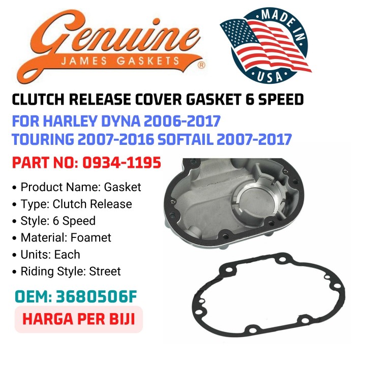Jack 13 motor GENUINE JAMES GASKET CLUTCH RELEASE COVER GASKET 6
