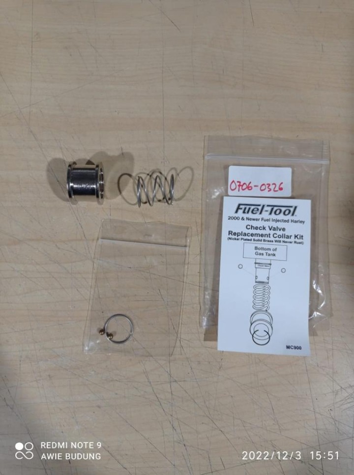 Jack 13 motor FUELTOOL CHECK VALVE REPLACEMENT COLLAR KIT HARLEY DYNA 0017 TOURING SOFTAIL